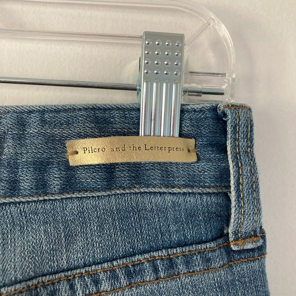 Anthropologie Pilcro and the Letterpress Slim Boyfriend Red Tassel Cropped Jeans - Picture 11 of 12
